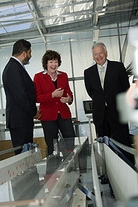 Professor Srinivasan, Minister Boyle and Professor Bartlett